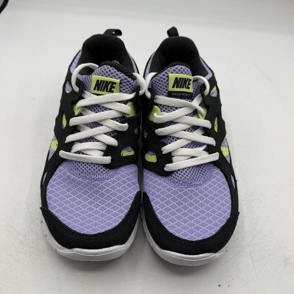 Nike Free Run 2 GS Shoes Size Kids 4.5 Y Womens 6 Purple Pulse Light Lemon Twist